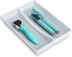 2-Compartment Plastic Drawer Organizer - White(Drawer Organizer 2 Compartment Plastic)