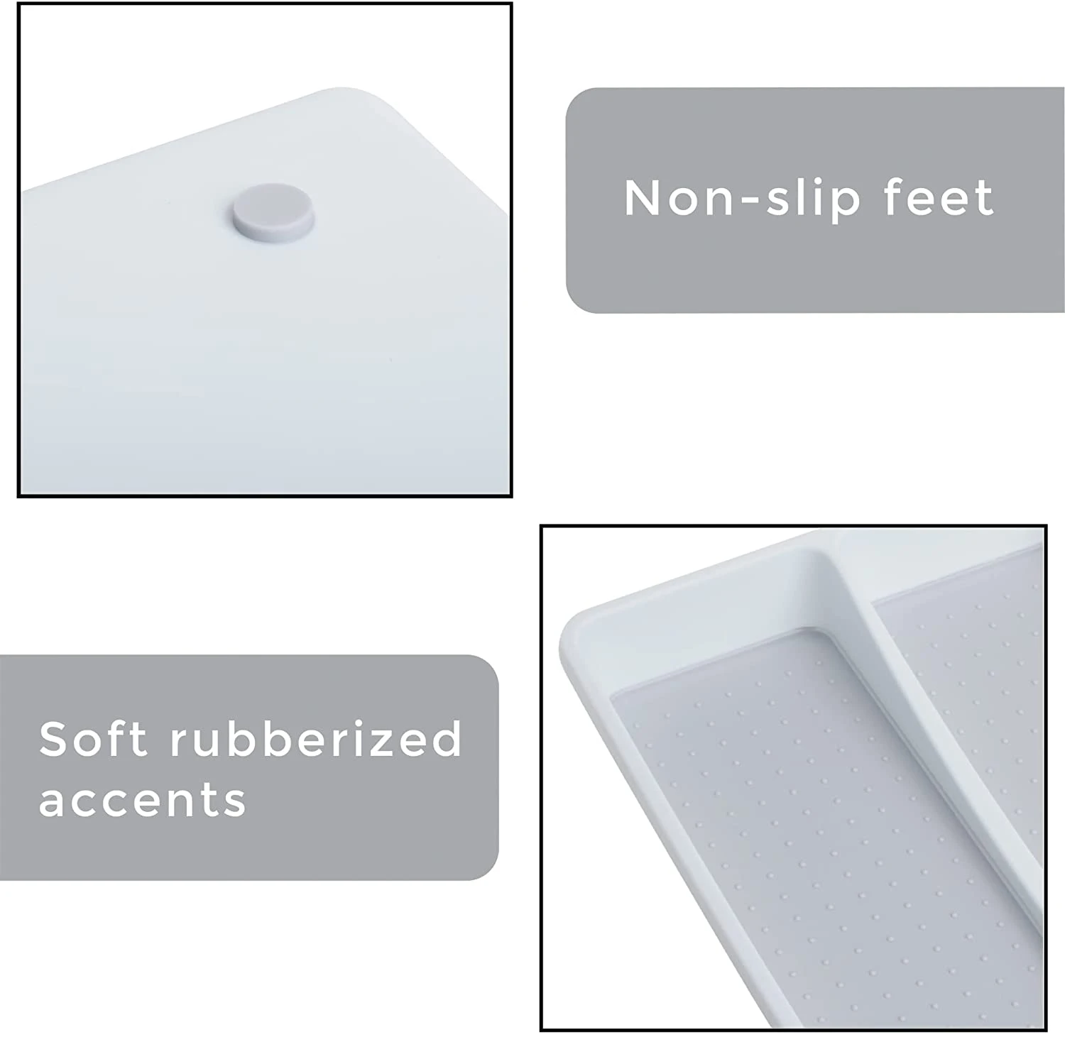 2-Compartment Plastic Drawer Organizer - White(Drawer Organizer 2 Compartment Plastic) 9 2-Compartment Plastic Drawer Organizer - White(Drawer Organizer 2 Compartment Plastic) - Image 7