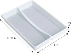 2-Compartment Plastic Drawer Organizer - White(Drawer Organizer 2 Compartment Plastic) 17 2-Compartment Plastic Drawer Organizer - White(Drawer Organizer 2 Compartment Plastic) -Shop Smart Design 2 compartment plastic drawer organizer white smart design kitchen 8003471as2 incrementing number 871340