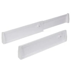2-Pack Adjustable Drawer Dividers - White(2 Pack Adjustable Drawer Dividers White)