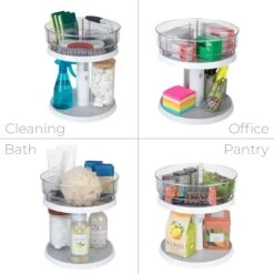 2-Tier Lazy Susan Adjustable Turntable(2 Tier Lazy Susan Adjustable Turntable) -Shop Smart Design 2 tier lazy susan adjustable turntable smart design kitchen 8002672 incrementing number 988772