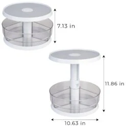 2-Tier Lazy Susan Adjustable Turntable(2 Tier Lazy Susan Adjustable Turntable) -Shop Smart Design 2 tier lazy susan adjustable turntable smart design kitchen 8002672 incrementing number 992698