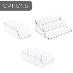 3-Compartment Clear Bin Organizer - Clear(3 Compartment Bin Organizer) -Shop Smart Design 3 compartment clear bin organizer clear smart design kitchen 8003561 incrementing number 295361