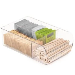 3-Compartment Clear Bin Organizer - Clear(3 Compartment Bin Organizer)