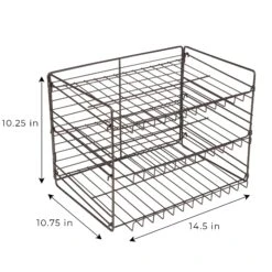 3-Tier Can Rack Organizer - White(3 Tier Can Rack Organizer Adjustable Steel Metal Wire Pantry) -Shop Smart Design 3 tier can rack organizer white smart design kitchen 8407182 908283
