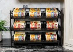 3-Tier Canned Food Organizer(3 Tier Canned Food Dispenser) -Shop Smart Design 3 tier canned food organizer smart design kitchen 8214182 incrementing number 480894