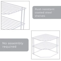 3-Tier Kitchen Corner Shelf Rack(3 Tier Corner Shelf Rack) -Shop Smart Design 3 tier kitchen corner shelf rack smart design kitchen 8232118 1289318