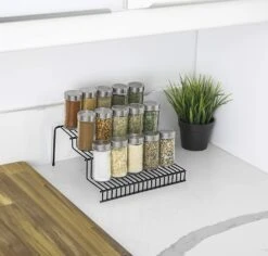 3-Tier Metal Wire Spice Rack(3 Tier Spice Rack Metal) -Shop Smart Design 3 tier metal wire spice rack smart design kitchen 8236258 incrementing number 113890
