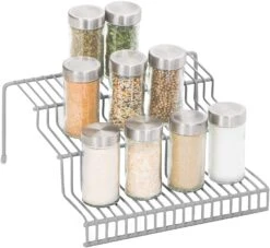 3-Tier Metal Wire Spice Rack(3 Tier Spice Rack Metal) -Shop Smart Design 3 tier metal wire spice rack smart design kitchen 8236258 incrementing number 241026