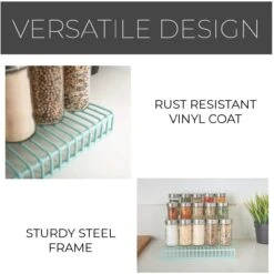 3-Tier Metal Wire Spice Rack(3 Tier Spice Rack Metal) -Shop Smart Design 3 tier metal wire spice rack smart design kitchen 8236258 incrementing number 478685