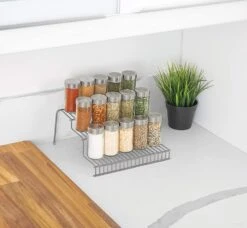 3-Tier Metal Wire Spice Rack(3 Tier Spice Rack Metal) -Shop Smart Design 3 tier metal wire spice rack smart design kitchen 8236258 incrementing number 514418