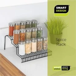 3-Tier Metal Wire Spice Rack(3 Tier Spice Rack Metal) -Shop Smart Design 3 tier metal wire spice rack smart design kitchen 8236258 incrementing number 764149
