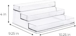 3-Tier Plastic Spice Rack - Clear(3 Tier Spice Rack Pet) -Shop Smart Design 3 tier plastic spice rack clear smart design kitchen 8003401 incrementing number 861909
