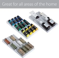 3-Tier Plastic Spice Rack Drawer(Spice Rack Drawer) -Shop Smart Design 3 tier plastic spice rack drawer smart design kitchen 8003541as2 incrementing number 334416