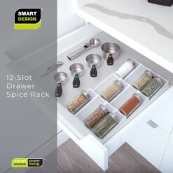 3-Tier Plastic Spice Rack Drawer(Spice Rack Drawer) -Shop Smart Design 3 tier plastic spice rack drawer smart design kitchen 8003541as2 incrementing number 471866