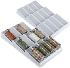 3-Tier Plastic Spice Rack Drawer(Spice Rack Drawer) -Shop Smart Design 3 tier plastic spice rack drawer smart design kitchen 8003541as2 incrementing number 920462