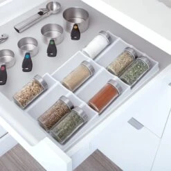 3-Tier Plastic Spice Rack Drawer(Spice Rack Drawer) -Shop Smart Design 3 tier plastic spice rack drawer smart design kitchen 8003541as6 incrementing number 489418