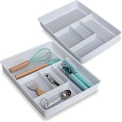 5-Compartment Plastic Drawer Organizer(Drawer Organizer 5 Compartment Plastic 2) -Shop Smart Design 5 compartment plastic drawer organizer smart design kitchen 8003531as2 incrementing number 378687