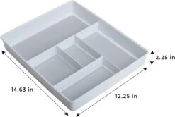 5-Compartment Plastic Drawer Organizer(Drawer Organizer 5 Compartment Plastic 2) -Shop Smart Design 5 compartment plastic drawer organizer smart design kitchen 8003531as2 incrementing number 737694