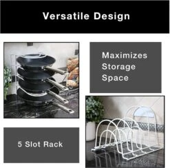 5-Tier Pan Organizer(Pan Organizer) -Shop Smart Design 5 tier pan organizer smart design kitchen 8260188 incrementing number 147564