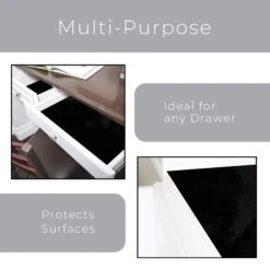 Adhesive Shelf Liner - 18 Inch X 20 Feet - Drawer Cabinet Paper - Black(Shelf Liner With Solid Adhesive) -Shop Smart Design adhesive shelf liner 18 inch x 20 feet drawer cabinet paper black smart design shelf liner 8607012 3096688