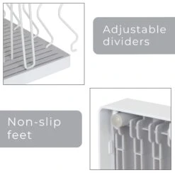 Adjustable Cookware And Lid Rack - White(Cookware Pan Rack) -Shop Smart Design adjustable cookware and lid rack white smart design kitchen 8002642 incrementing number 989294