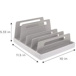 Adjustable Food Storage Lid Organizer(Tupperware Lid Organizer With 5 Compartment Dividers 1) -Shop Smart Design adjustable food storage lid organizer smart design kitchen 8003762 incrementing number 128819