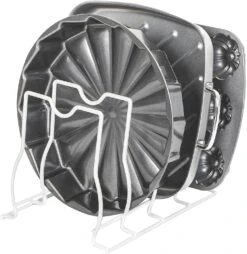 Bakeware And Lid Storage Rack With 4-Compartment Dividers(Storage Rack Bakeware And Lid) -Shop Smart Design bakeware and lid storage rack with 4 compartment dividers smart design kitchen 8261118 incrementing number 708363