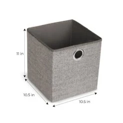Cube Organizer With Riveted Reinforced Handles - Set Of 6 - Gray(Cube Organizer With Riveted Reinforced Handles Set Of 6 Gray) -Shop Smart Design cube organizer with riveted reinforced handles set of 6 gray smart design storage 5002065as6 incrementing number 622764