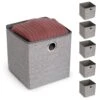 Cube Organizer With Riveted Reinforced Handles - Set Of 6 - Gray(Cube Organizer With Riveted Reinforced Handles Set Of 6 Gray) -Shop Smart Design cube organizer with riveted reinforced handles set of 6 gray smart design storage 5002065as6 incrementing number 736915