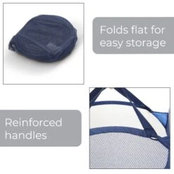 Deluxe Mesh Pop Up Square Laundry Basket Hamper With Side Pockets And Handles(Pop Up Laundry Hamper Square) -Shop Smart Design deluxe mesh pop up square laundry basket hamper with side pockets and handles smart design laundry 3566074 9599170