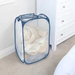 Deluxe Mesh Pop Up Square Laundry Hamper(Pop Up Hamper) -Shop Smart Design deluxe mesh pop up square laundry hamper smart design laundry 3590202 incrementing number 720376
