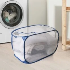 Deluxe Mesh Pop Up Square Laundry Hamper(Pop Up Hamper) -Shop Smart Design deluxe mesh pop up square laundry hamper smart design laundry 3590564 105 6395200