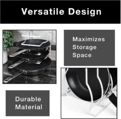 Heavy Duty Bakeware And Lid Storage Rack With 4-Compartments Dividers(Storage Rack Bakeware And Lid Heavy Duty) 26 Heavy Duty Bakeware And Lid Storage Rack With 4-Compartments Dividers(Storage Rack Bakeware And Lid Heavy Duty) -Shop Smart Design heavy duty bakeware and lid storage rack with 4 compartments dividers smart design kitchen 8428118 incrementing number 195306