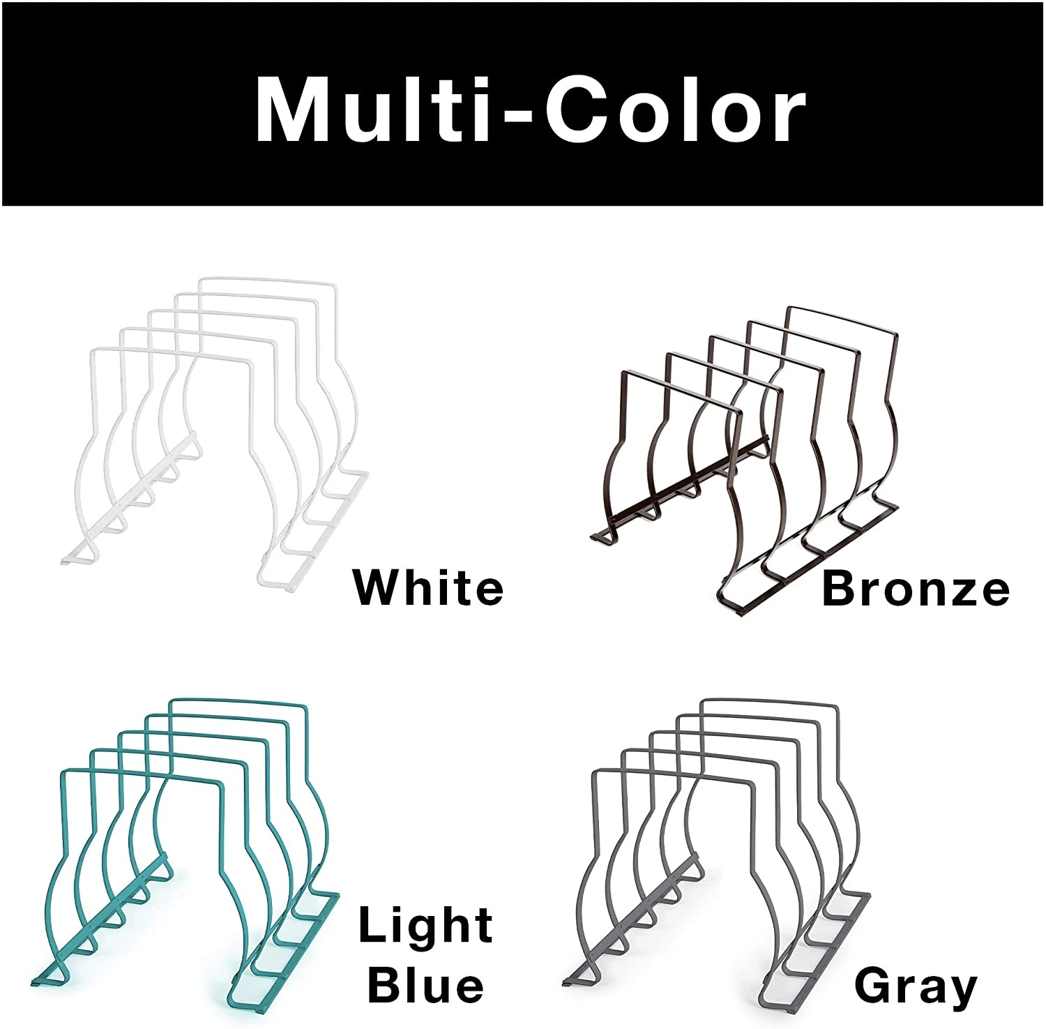 Heavy Duty Bakeware And Lid Storage Rack With 4-Compartments Dividers(Storage Rack Bakeware And Lid Heavy Duty) 8 Heavy Duty Bakeware And Lid Storage Rack With 4-Compartments Dividers(Storage Rack Bakeware And Lid Heavy Duty) - Image 6