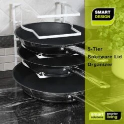 Heavy Duty Bakeware And Lid Storage Rack With 4-Compartments Dividers(Storage Rack Bakeware And Lid Heavy Duty) 28 Heavy Duty Bakeware And Lid Storage Rack With 4-Compartments Dividers(Storage Rack Bakeware And Lid Heavy Duty) -Shop Smart Design heavy duty bakeware and lid storage rack with 4 compartments dividers smart design kitchen 8428118 incrementing number 537536