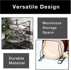 Heavy Duty Bakeware And Lid Storage Rack With 4-Compartments Dividers(Storage Rack Bakeware And Lid Heavy Duty) 34 Heavy Duty Bakeware And Lid Storage Rack With 4-Compartments Dividers(Storage Rack Bakeware And Lid Heavy Duty) -Shop Smart Design heavy duty bakeware and lid storage rack with 4 compartments dividers smart design kitchen 8428188 incrementing number 654473