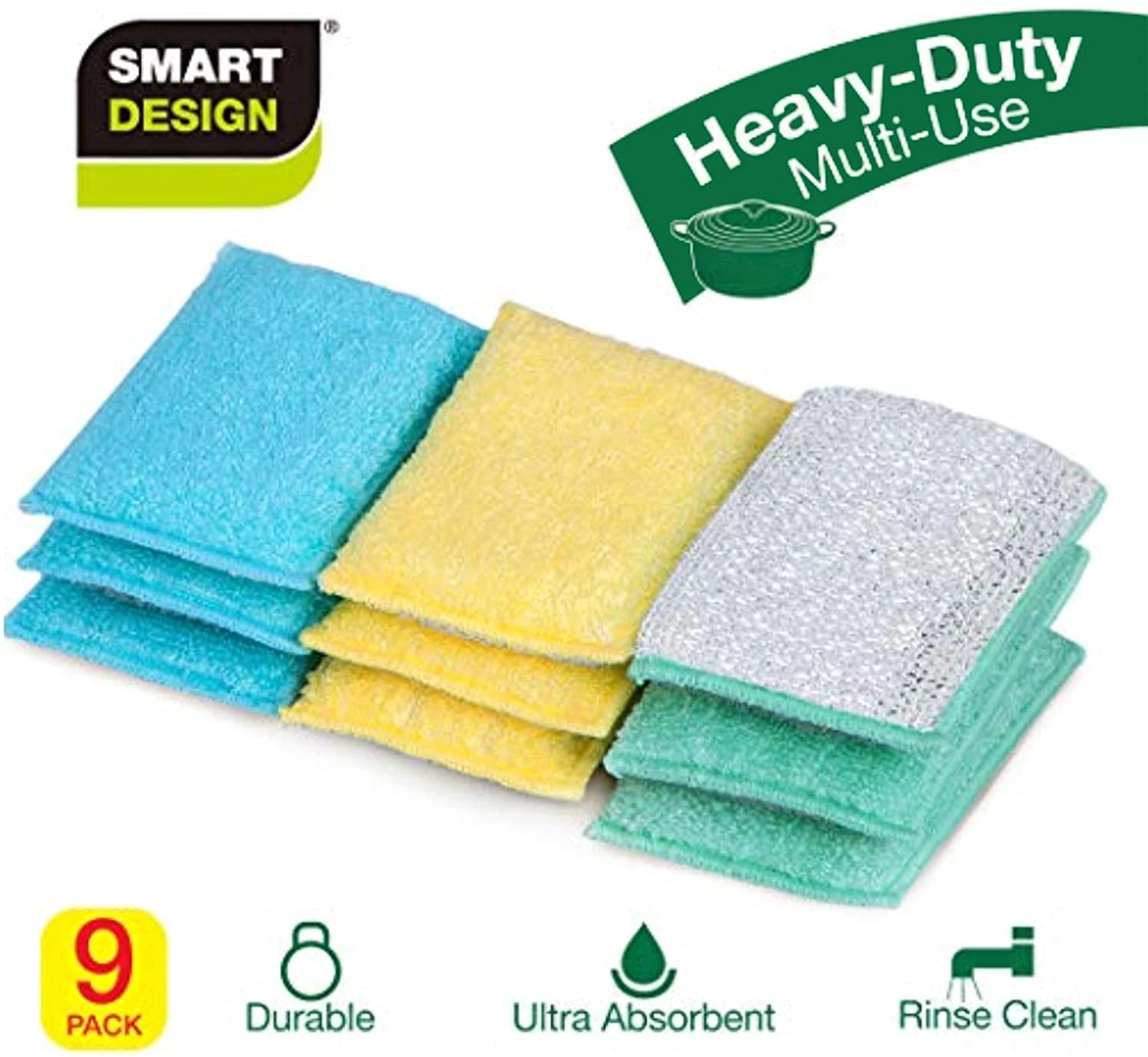 Heavy Duty Scrub Sponge With Odorless Bamboo And Rayon Fiber(Sponges Heavy Duty) 10 Heavy Duty Scrub Sponge With Odorless Bamboo And Rayon Fiber(Sponges Heavy Duty) - Image 8