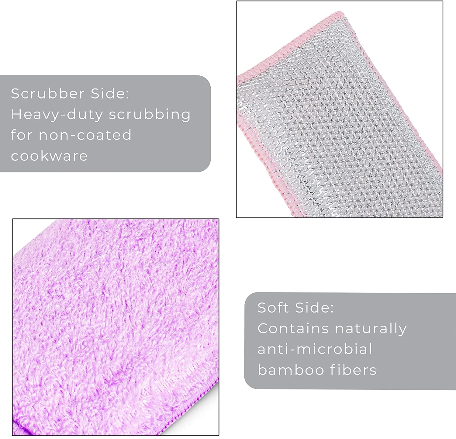 Heavy Duty Scrub Sponge With Odorless Bamboo And Rayon Fiber(Sponges Heavy Duty) 4 Heavy Duty Scrub Sponge With Odorless Bamboo And Rayon Fiber(Sponges Heavy Duty) - Image 2