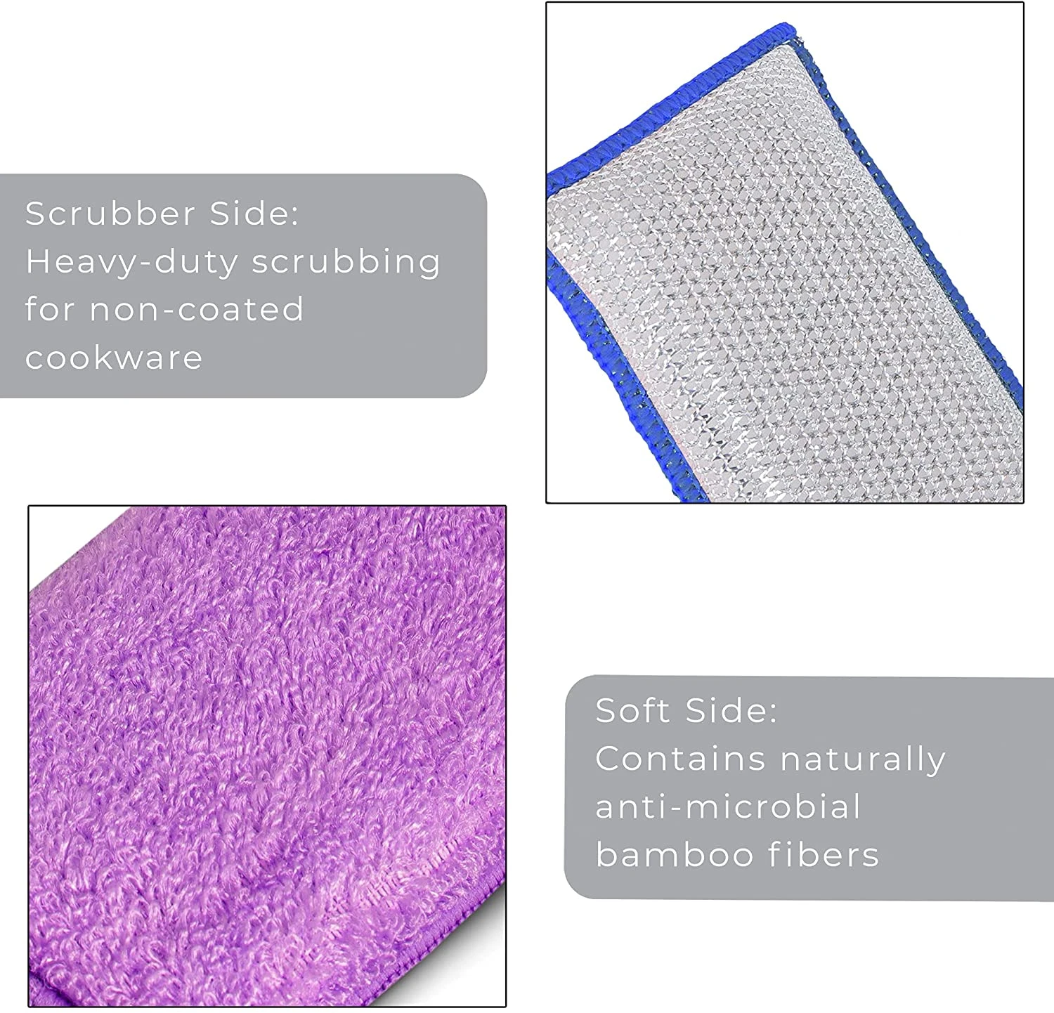 Heavy Duty Scrub Sponge With Odorless Bamboo And Rayon Fiber(Sponges Heavy Duty) 6 Heavy Duty Scrub Sponge With Odorless Bamboo And Rayon Fiber(Sponges Heavy Duty) - Image 4