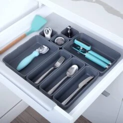 Interlocking Drawer Organizer - 8 Piece Set(Drawer Organizer Interlocking 8 Piece) -Shop Smart Design interlocking drawer organizer 8 piece set smart design kitchen 8003743 incrementing number 139652