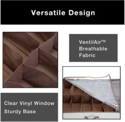 Jumbo Underbed Shoe Organizer With Zipper, Handle, And Clear Window(Underbed Shoe Organizer) -Shop Smart Design jumbo underbed shoe organizer with zipper handle and clear window smart design storage 5532334 incrementing number 225103