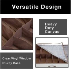 Jumbo Underbed Shoe Organizer With Zipper, Handle, And Clear Window(Underbed Shoe Organizer) -Shop Smart Design jumbo underbed shoe organizer with zipper handle and clear window smart design storage 5532334 incrementing number 489975