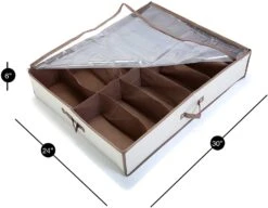 Jumbo Underbed Shoe Organizer With Zipper, Handle, And Clear Window(Underbed Shoe Organizer) -Shop Smart Design jumbo underbed shoe organizer with zipper handle and clear window smart design storage 5532334 incrementing number 612634