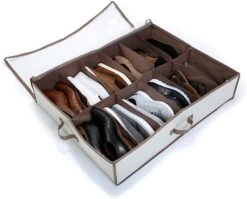 Jumbo Underbed Shoe Organizer With Zipper, Handle, And Clear Window(Underbed Shoe Organizer) -Shop Smart Design jumbo underbed shoe organizer with zipper handle and clear window smart design storage 5532334 incrementing number 624219