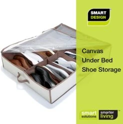 Jumbo Underbed Shoe Organizer With Zipper, Handle, And Clear Window(Underbed Shoe Organizer) -Shop Smart Design jumbo underbed shoe organizer with zipper handle and clear window smart design storage 5532334 incrementing number 690979