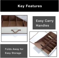 Jumbo Underbed Shoe Organizer With Zipper, Handle, And Clear Window(Underbed Shoe Organizer) -Shop Smart Design jumbo underbed shoe organizer with zipper handle and clear window smart design storage 5532334 incrementing number 759251