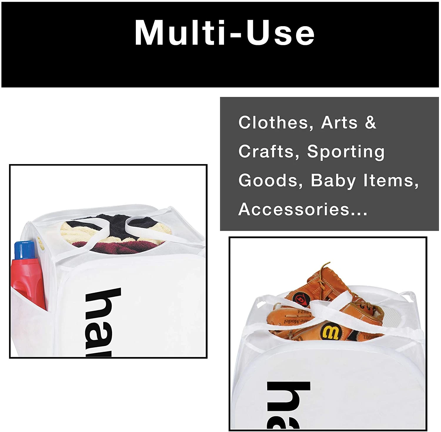 King Size Pop Up Laundry Hamper With Side Pocket And Handles - Holds 3 Loads(King Size Pop Up Laundry Hamper) 7 King Size Pop Up Laundry Hamper With Side Pocket And Handles - Holds 3 Loads(King Size Pop Up Laundry Hamper) - Image 5