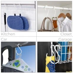 Large Premium S-Hooks With Rubber Gripped Finish - Set Of 6(S Hooks) 36 Large Premium S-Hooks With Rubber Gripped Finish - Set Of 6(S Hooks) -Shop Smart Design large premium s hooks with rubber gripped finish set of 6 smart design storage 5021112 1252792