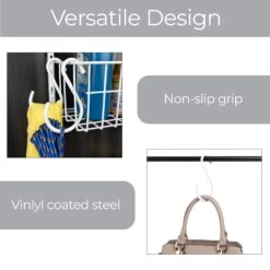 Large Premium S-Hooks With Rubber Gripped Finish - Set Of 6(S Hooks) 35 Large Premium S-Hooks With Rubber Gripped Finish - Set Of 6(S Hooks) -Shop Smart Design large premium s hooks with rubber gripped finish set of 6 smart design storage 5021112 7805953